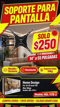 Soporte Brazo Articulado para TV 14" a 55" - Hasta 50KG | Giratorio e Inclinable - Modelo HDL-117B-2